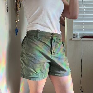 Women's Green Casual Shorts